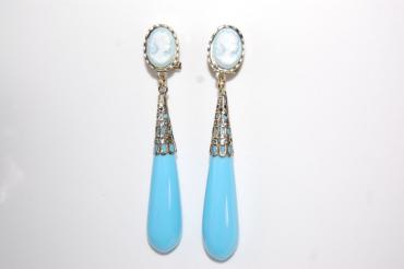 Pendientes corales Caseta turquesa