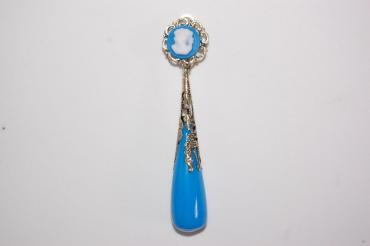 Pendientes corales Caseta azul