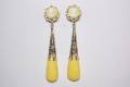 Earrings coral stand yellow