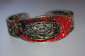 Pulsera brazalete brillos rojo