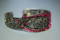 Bracelet Bangle Fuchsia glitters