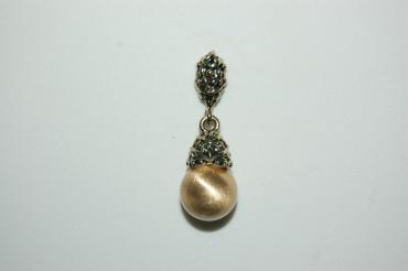 Pendientes Alondra perla dorada