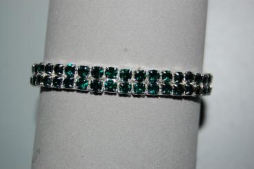 Pulsera 2 brillos verdes