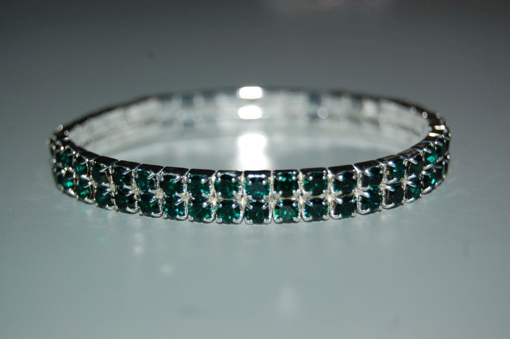 Pulsera 2 brillos verdes