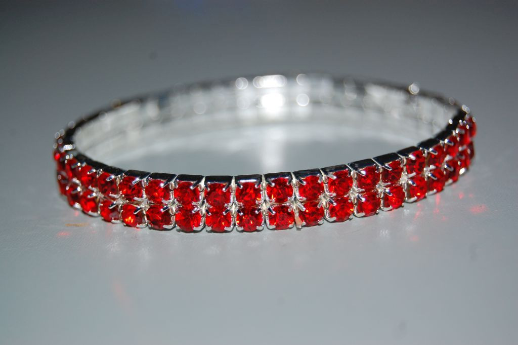 Pulsera 2 brillos rojo