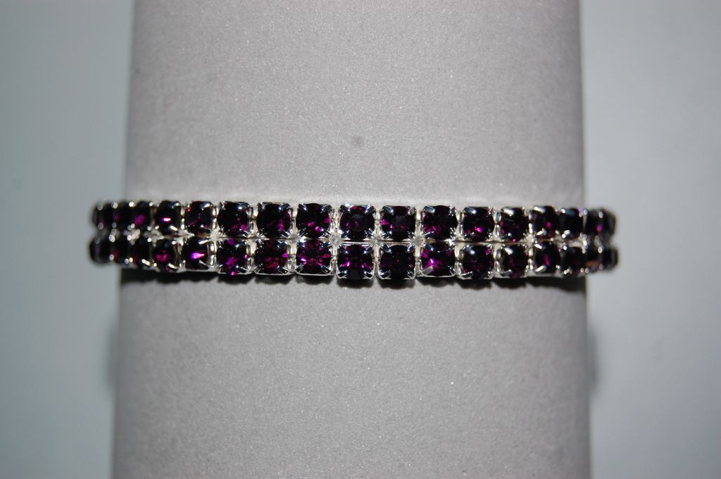 Pulsera 2 brillos morado