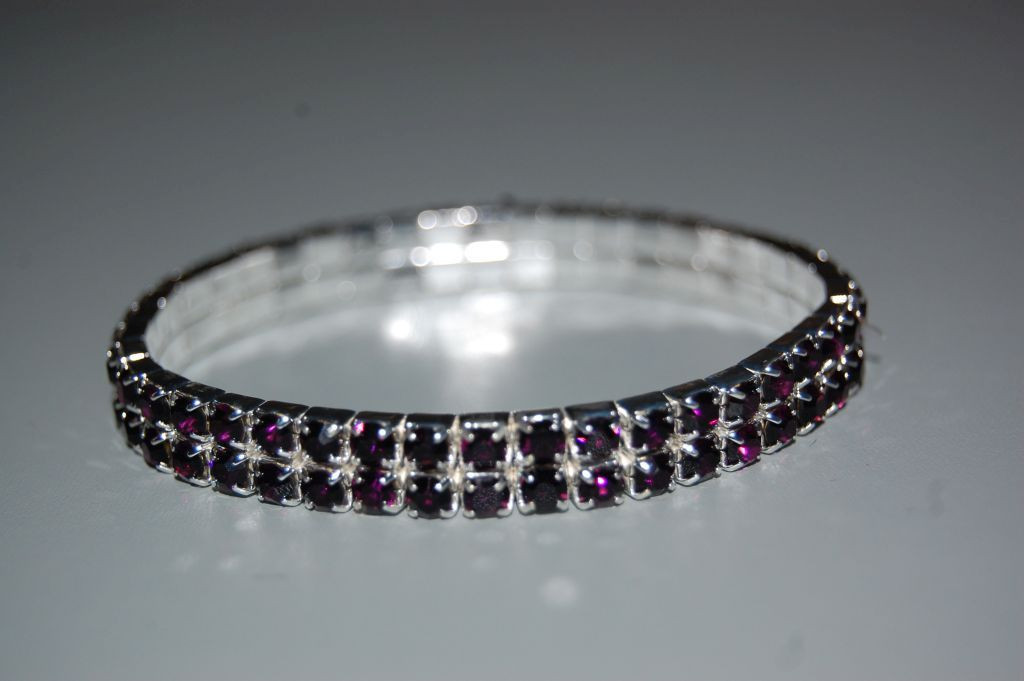 Pulsera 2 brillos morado