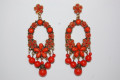 Pendientes amor flamenco naranja