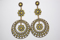 Trinity earrings-yellow and gold