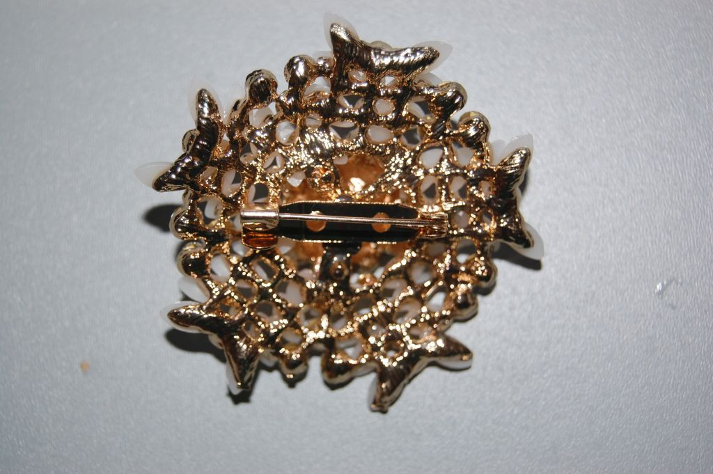 Broche Dulcinea oro, lágrimas y brillos.