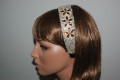 Athena headband ivory flower glitters