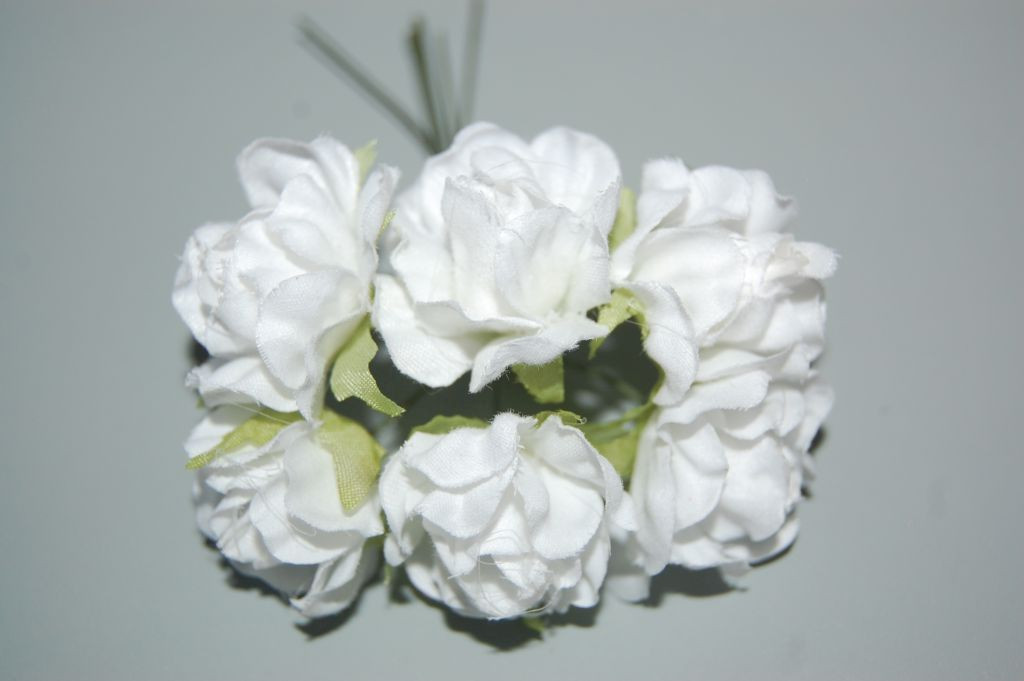 Conjunto 6 flores blancas amor