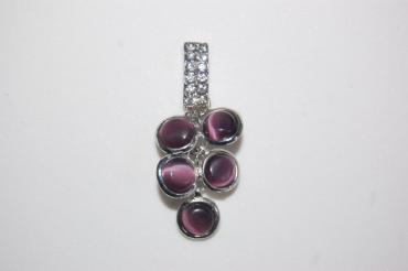 Bunch of grapes purple earrings and silver
