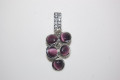 Bunch of grapes purple earrings and silver