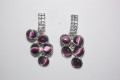Bunch of grapes purple earrings and silver