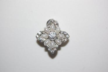 Pendientes plata estrella brillos y perlas