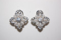 Sterling Silver earrings star glitters and pearls