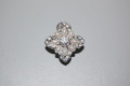 Pendientes plata estrella brillos y perlas