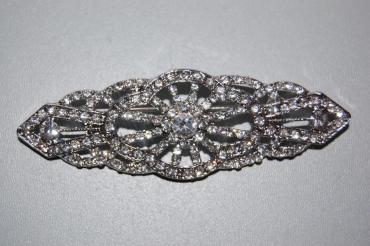 Brooch Anna white sparkles