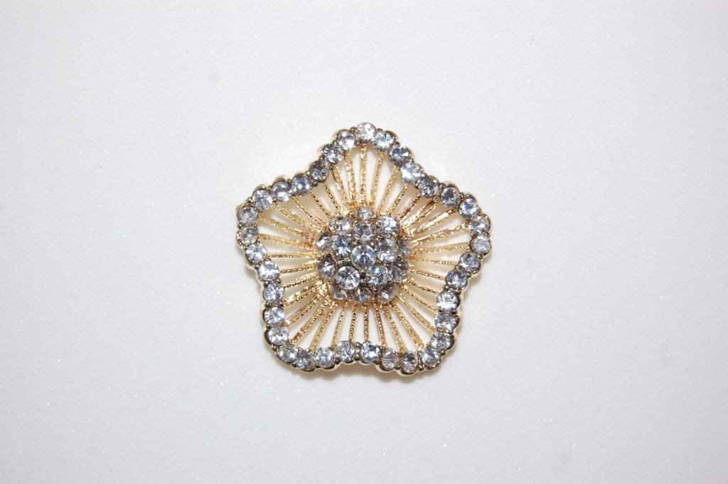 Pendientes Anaís oro y brillos blancos