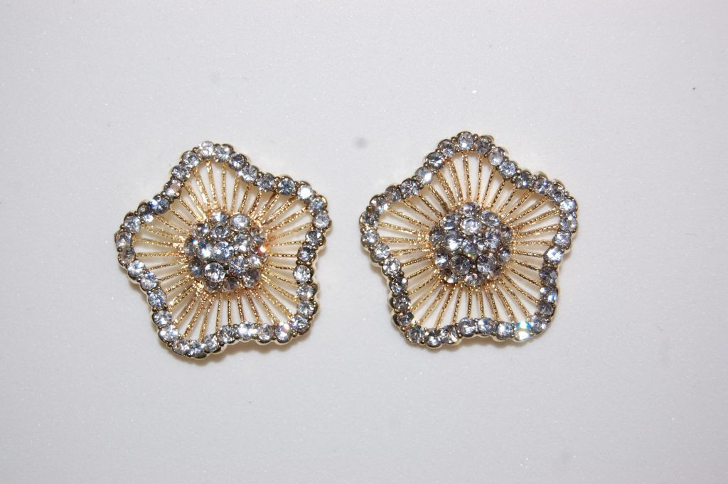 Anais earrings gold and white glitter