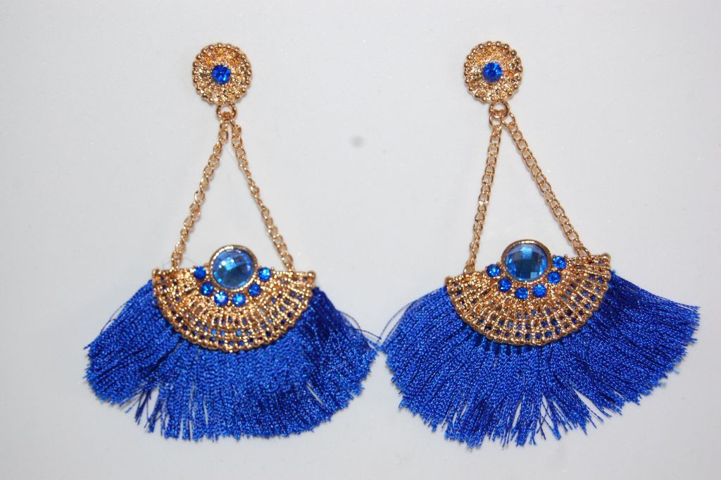 Earrings blue pilgrimage electric