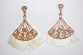 Pendientes Ermita beige