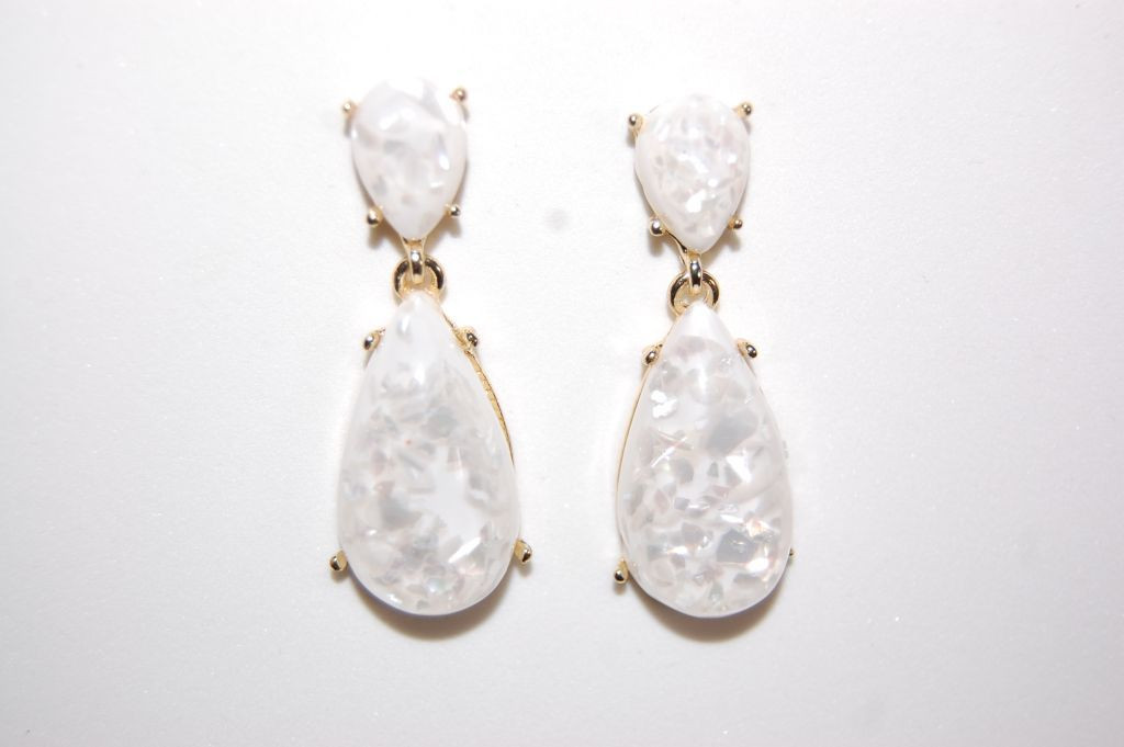 Earrings white broken Naples