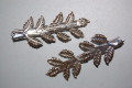 Set 2 clamps silver leaves