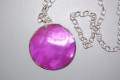 Fuchsia bougainvillea Moon necklace