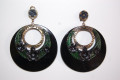 Earrings Bulerias black and gold