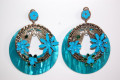 Earrings turquoise Bulerías and gold