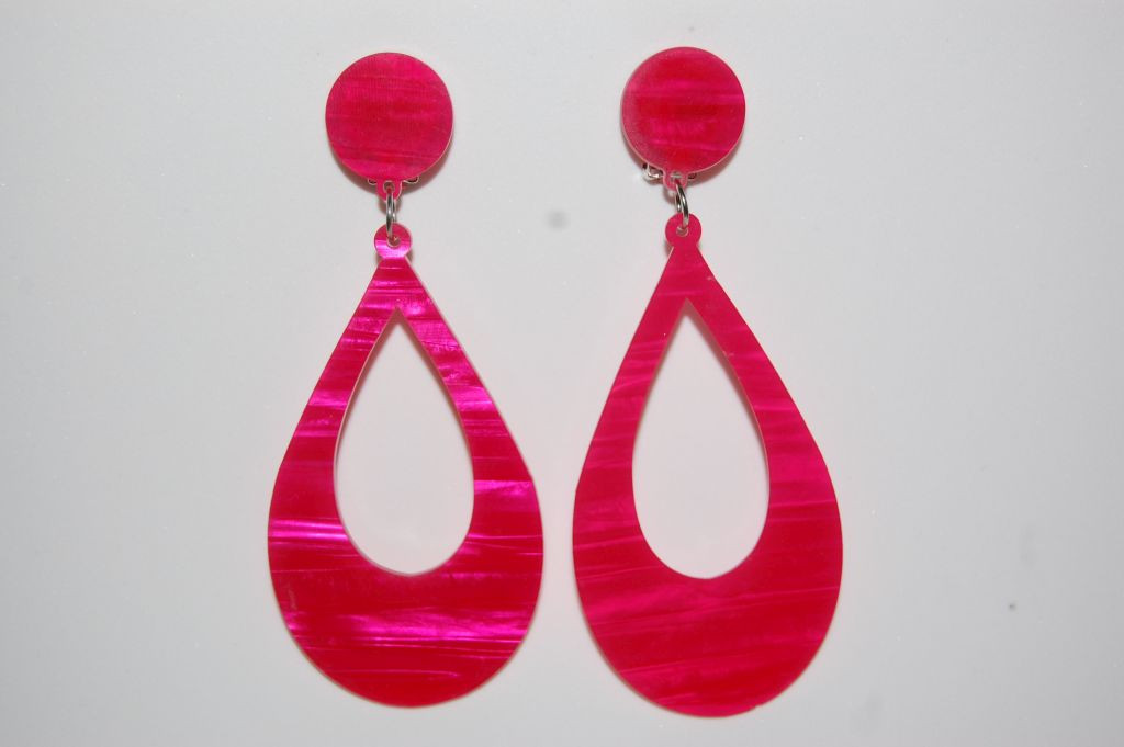 Pendientes Macarena fucsia carei