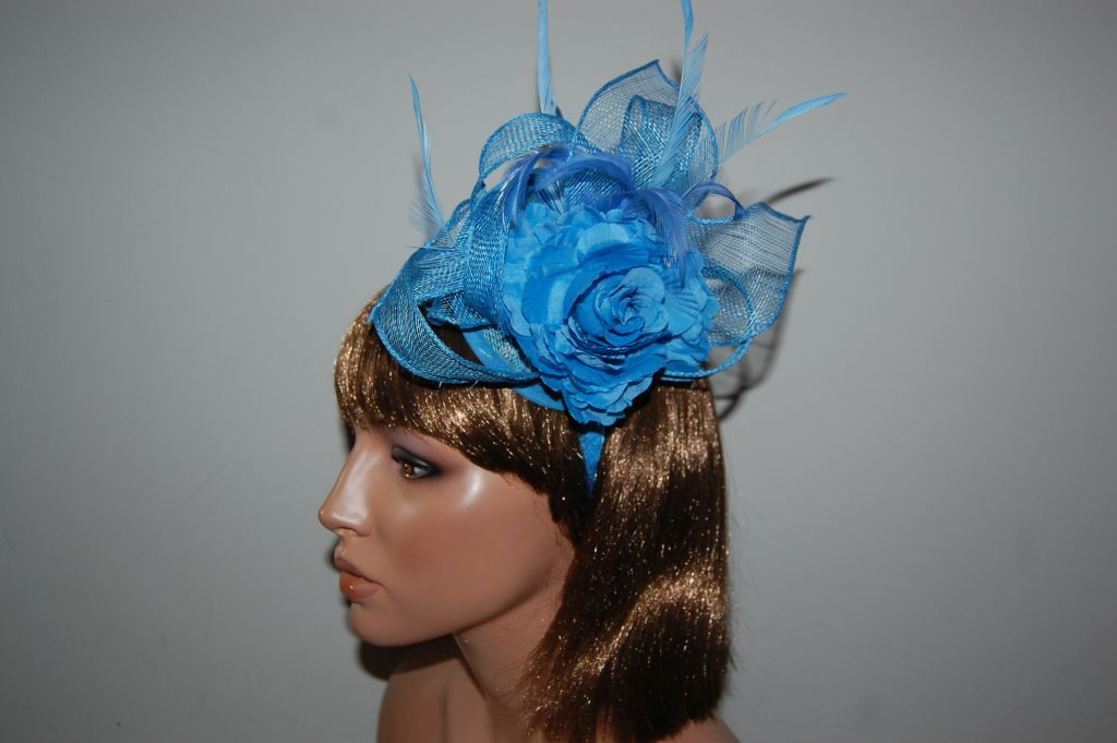 Headdress headpiece Mila turquoise