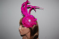 Headdress Fuchsia feathers Malvinas