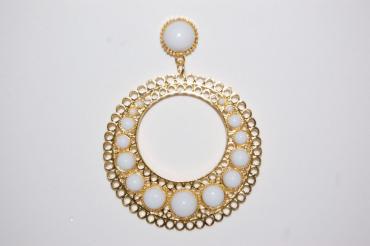 Earrings white Tabor &amp; gold