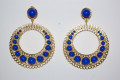 Pendientes Tamboril azul y oro