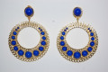 Tamboril blue earrings and gold