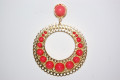 Earrings coral Tabor and gold