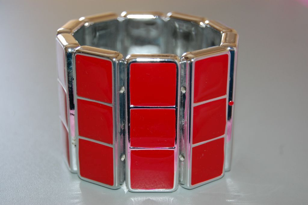 Pulsera Zaira metal rojo