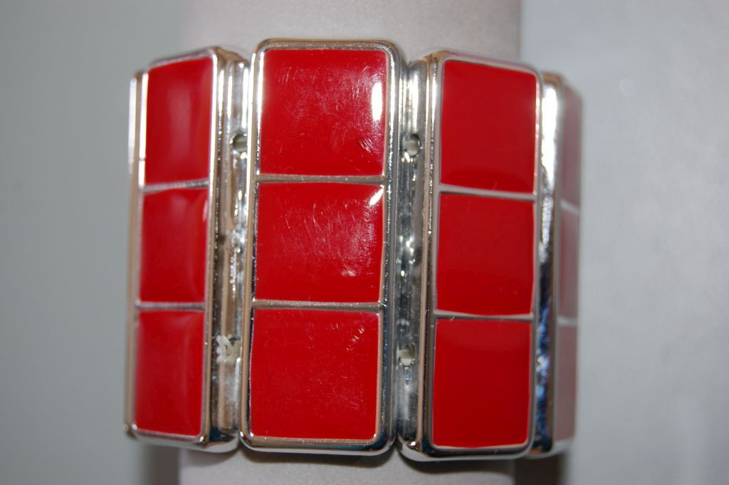 Pulsera Zaira metal rojo