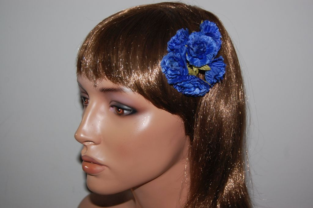 Blue Carnation corsage