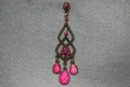 Earrings pink long tide