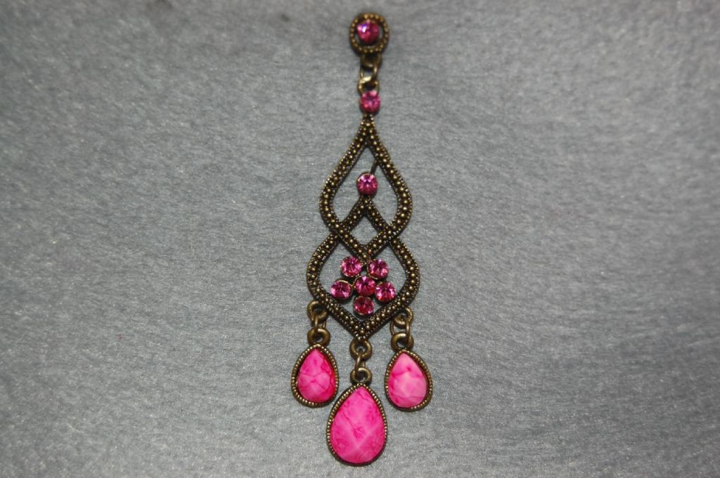 Pendientes marea largos rosa