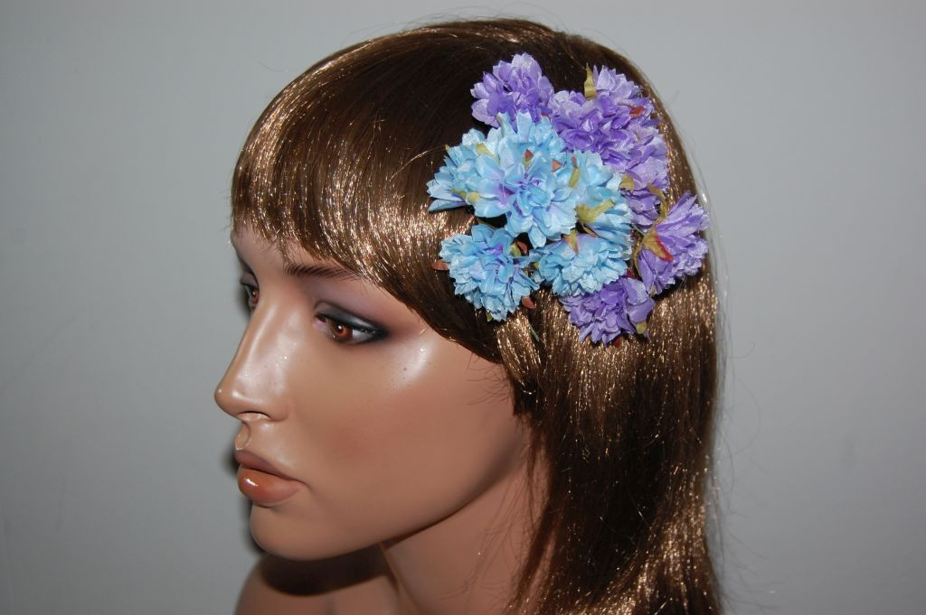 Blue Carnation corsage 1