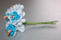 Corsage blue and turquoise dahlias