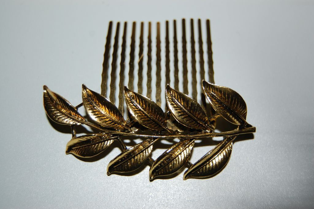 Comb pinnate leaf old gold