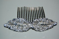 Amalia combed silver and white sparkles