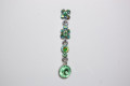 Pendientes largos Cristal verde 