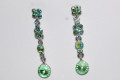 Pendientes largos Cristal verde 